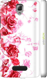 3D пластиковый глянцевый чехол Нарисованные розы для Lenovo A2010 - 724c-216 изображение 