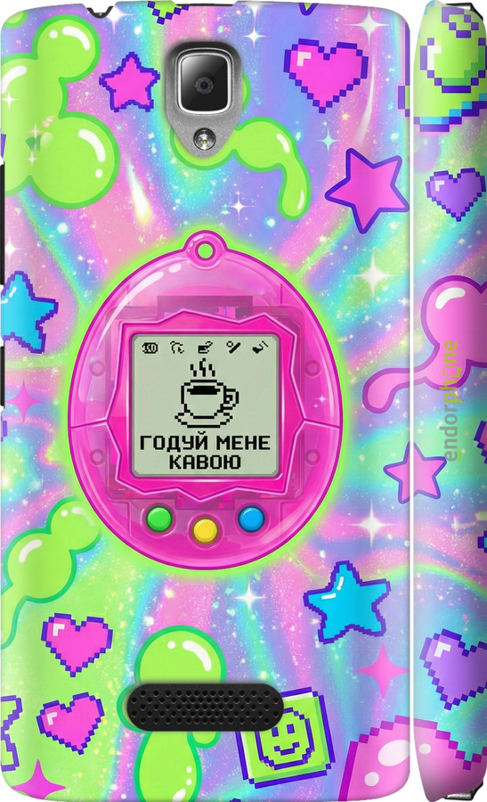 3D пластиковый глянцевый чехол Y2K Aesthetic Retro Pet: Годуй мене кавою для Lenovo A2010 - 6784c-216 изображение 