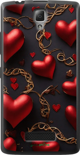 Силиконовый чехол Сердечки для Lenovo A2010 - 5831u-216 изображение 