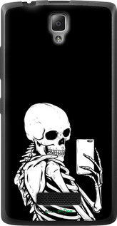 Силиконовый чехол Скелет делает Selfie для Lenovo A2010 - 6535u-216 изображение 