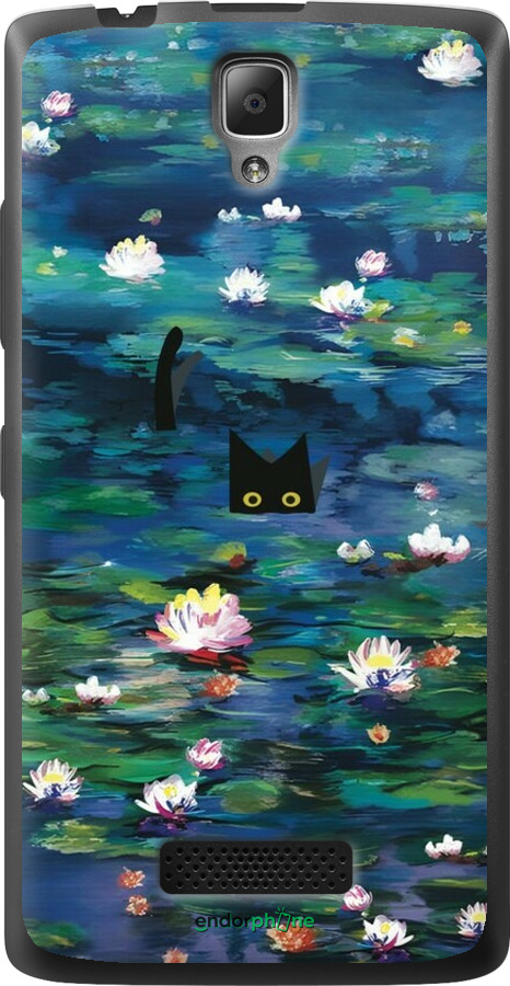 Силиконовый чехол Чехол с изображением водяных лилий Моне и кошек для Lenovo A2010 - 6399u-216 изображение 