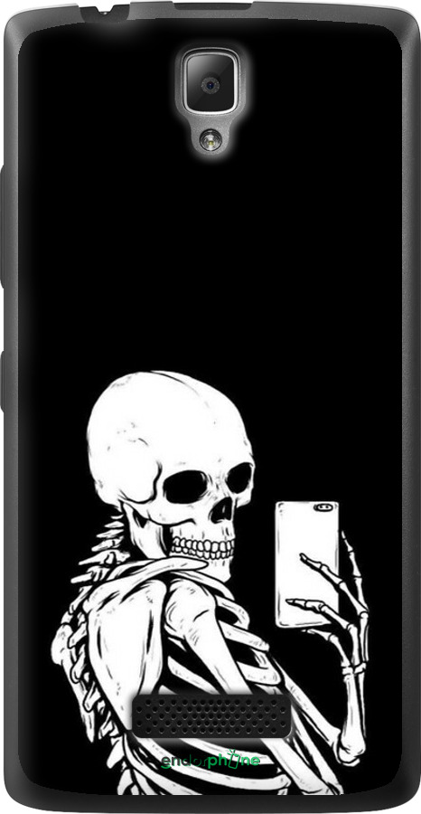 Силиконовый чехол Скелет делает Selfie для Lenovo A2010 - 6535u-216 изображение 