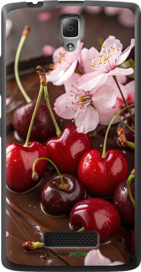 Силіконовий чехол Вишня у шоколаді для Lenovo A2010 - 6698u-216 изображение 