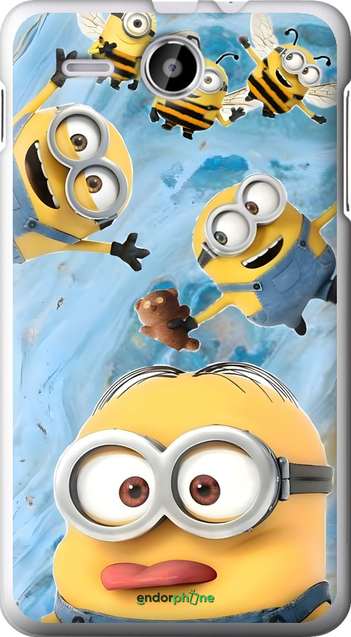 Силиконовый чехол Миньоны для Lenovo A529 - 6386u-200 изображение 