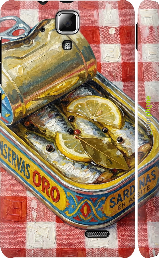 3D пластиковый матовый чехол Vintage Sardine Tin Phone для Lenovo A536 - 6772m-149 изображение 