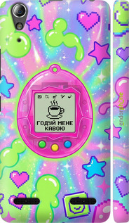 3D пластиковый глянцевый чехол Y2K Aesthetic Retro Pet: Годуй мене кавою для Lenovo K3 (K30-t) - 6784c-114 изображение 