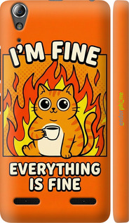 3D пластиковий глянцевий чехол Funny Cat для Lenovo A6000 - 6786c-103 изображение 