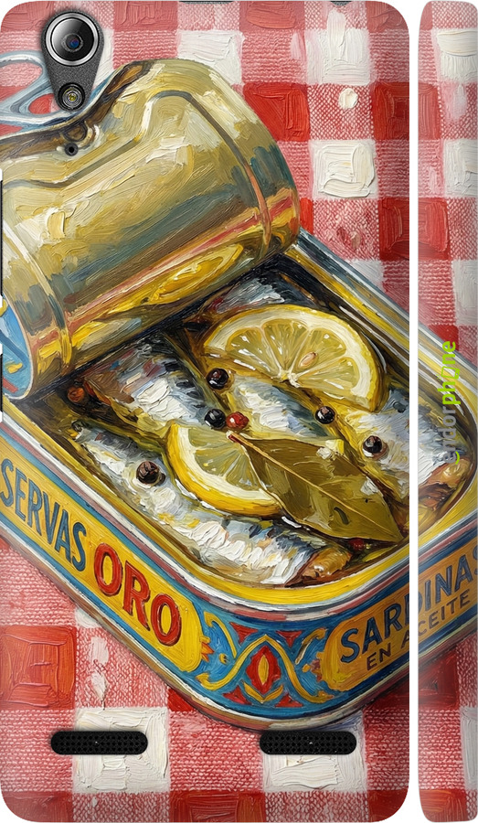 3D пластиковый матовый чехол Vintage Sardine Tin Phone для Lenovo K3 (K30-t) - 6772m-114 изображение 