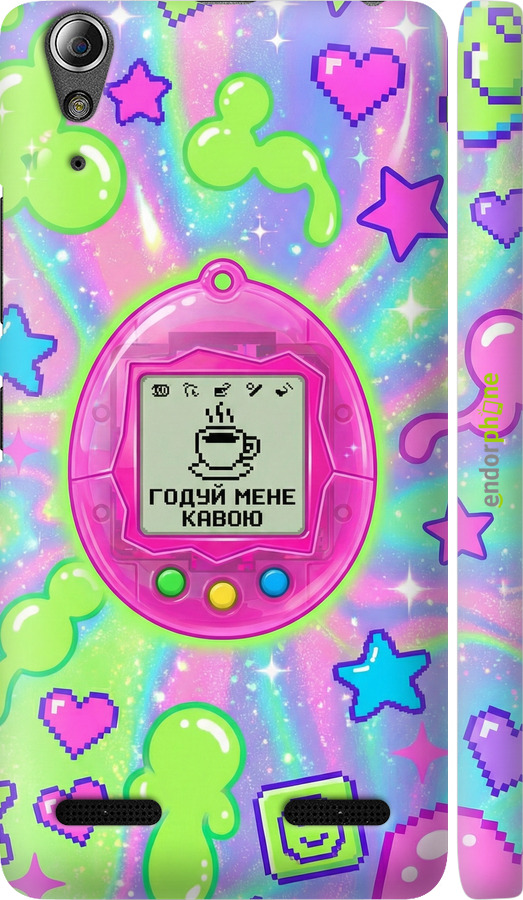 3D пластиковый глянцевый чехол Y2K Aesthetic Retro Pet: Годуй мене кавою для Lenovo K3 (K30-t) - 6784c-114 изображение 