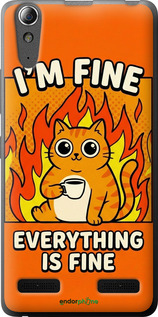 Силиконовый чехол Funny Cat для Lenovo A6000 - 6786u-103 изображение 