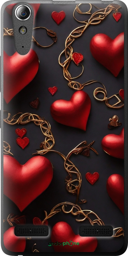 Силіконовий чехол Сердечки для Lenovo K3 (K30-t) - 5831u-114 изображение 