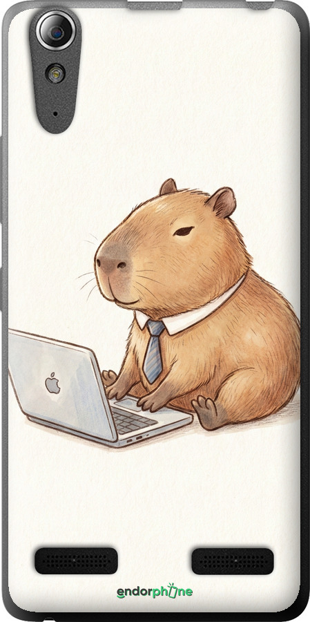 Силиконовый чехол Funny Capybara CEO Working для Lenovo K3 (K30-t) - 6777u-114 изображение 