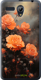 Силіконовий чехол Оранжеві троянди для Lenovo A616 - 5944u-368 изображение 