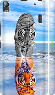 3D пластиковый матовый чехол Тигр для Lenovo A7000 - 6016m-120 изображение 