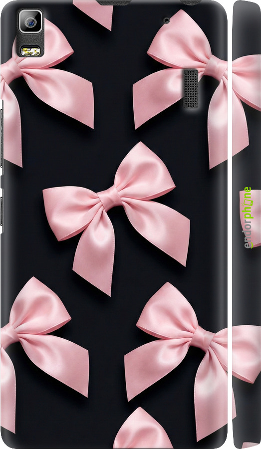 3D пластиковый матовый чехол Coquette Ribbons Dark Coquette для Lenovo K3 Note K50-T5 - 6767m-141 изображение 
