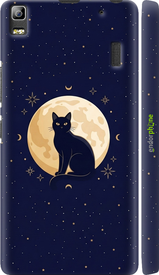 3D пластиковый матовый чехол Cute Cat Celestial/Witchy для Lenovo K3 Note K50-T5 - 6787m-141 изображение 