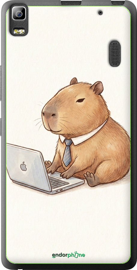 2D пластиковый чехол Funny Capybara CEO Working для Lenovo K3 Note K50-T5 - 6777t-141 изображение 