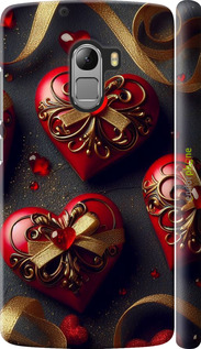 3D пластиковий матовий чехол Сердечки v4 для Lenovo A7010 - 5834m-232 изображение 