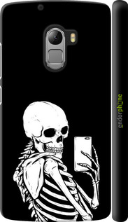 3D пластиковий матовий чехол Скелет робить Selfie для Lenovo A7010 - 6535m-232 изображение 