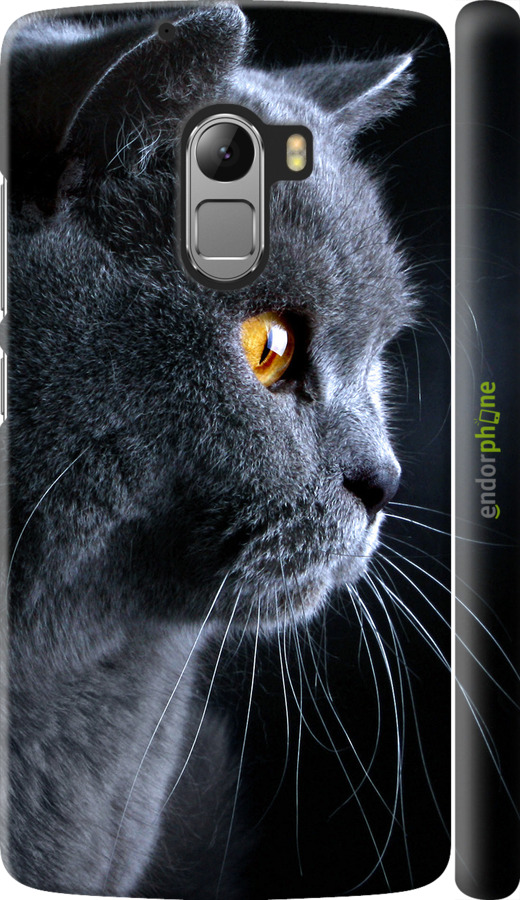 

3D пластиковий матовий чохол "Гарний кіт" для Lenovo A7010, Чорний