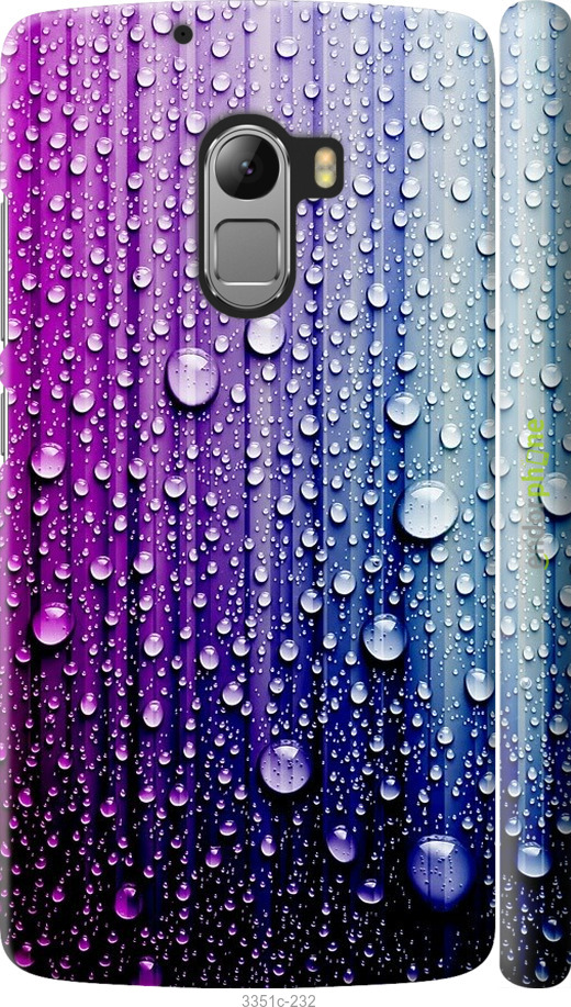 

3D пластиковий матовий чохол "Краплини води" для Lenovo A7010, Синій