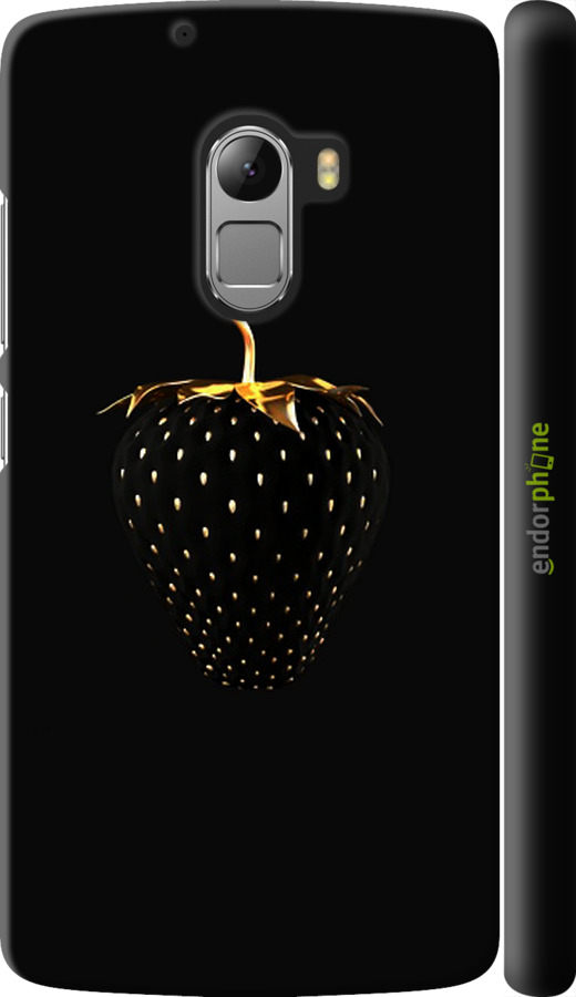 

3D пластиковий матовий чохол "Чорна полуниця" для Lenovo A7010, Чорний