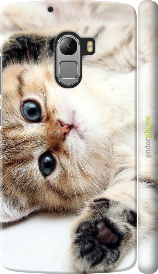 3D пластиковый матовый чехол Котик для Lenovo A7010 - 6024m-232 изображение 