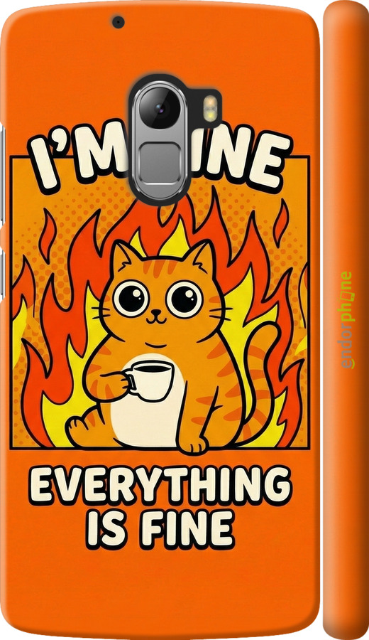 3D пластиковый матовый чехол Funny Cat для Lenovo A7010 - 6786m-232 изображение 