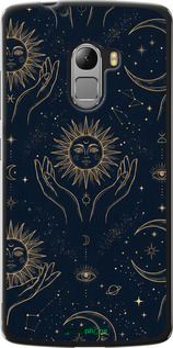 Силиконовый чехол Celestial Harmony: Sun & Moon Gold Mystic Pattern для Lenovo A7010 - 6778u-232 изображение 