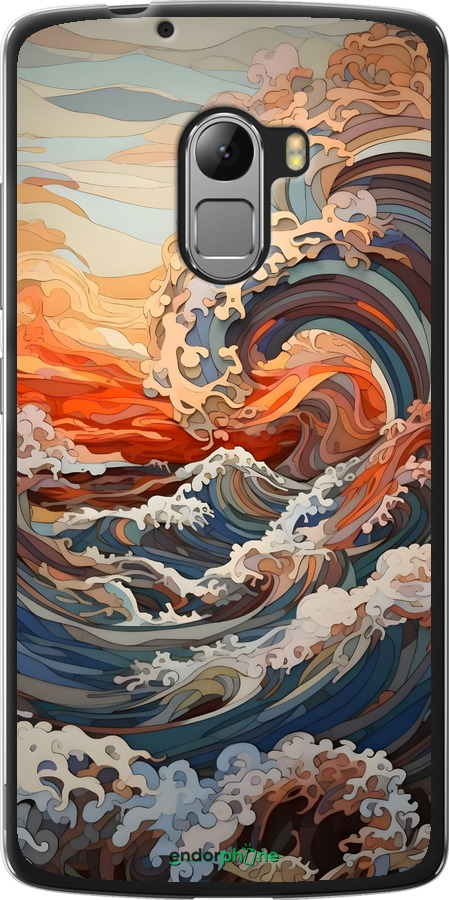Силіконовий чехол Арт хвилі для Lenovo A7010 - 6324u-232 изображение 