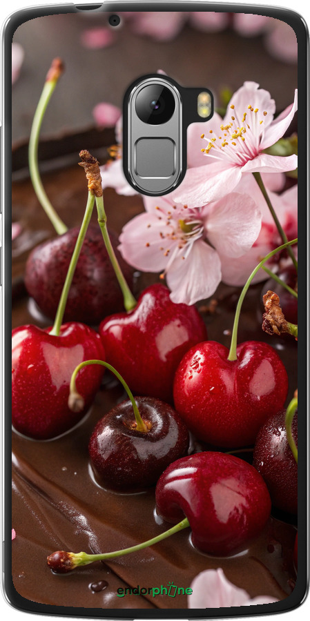 Силіконовий чехол Вишня у шоколаді для Lenovo A7010 - 6698u-232 изображение 