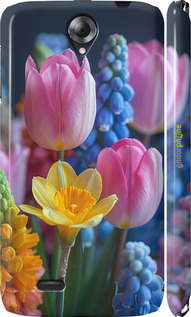 3D пластиковий глянцевий чехол Весняні квіти для Lenovo A850 - 6058c-79 изображение 
