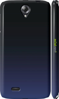 3D пластиковый глянцевый чехол Градиент в тёмно - синем стиле для Lenovo A850 - 6542c-79 изображение 
