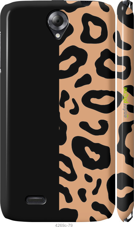 3D пластиковый глянцевый чехол Пятна леопарда для Lenovo A850 - 4269c-79 изображение 