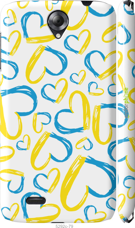 3D пластиковый глянцевый чехол Сердца UA для Lenovo A850 - 5292c-79 изображение 
