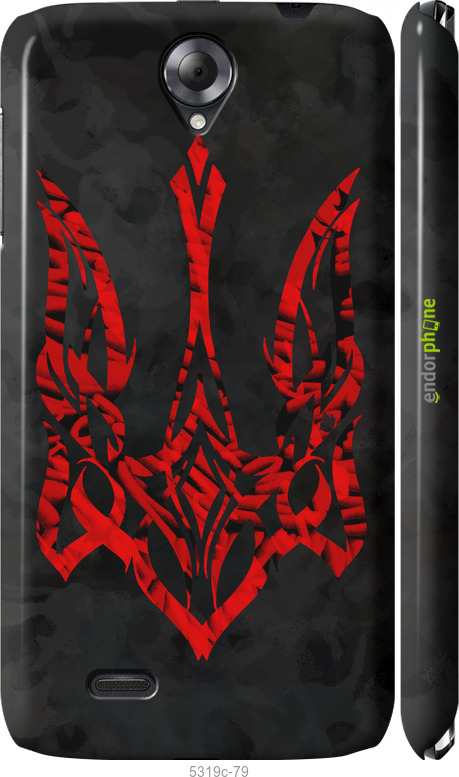 3D пластиковий глянцевий чехол Герб України  для Lenovo A850 - 5319c-79 изображение 