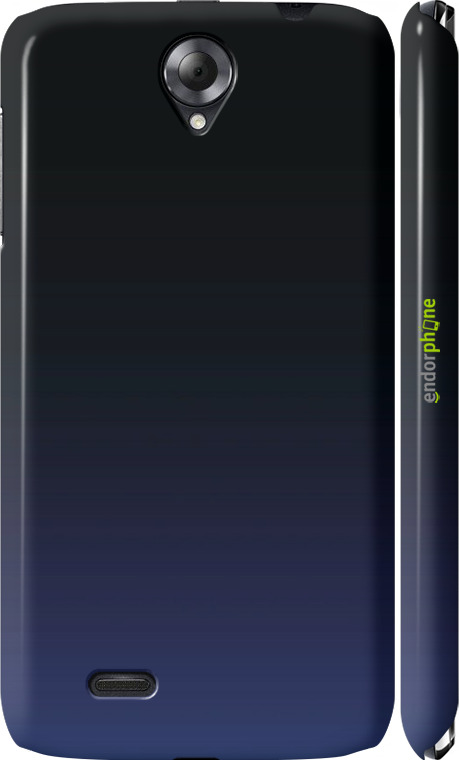 3D пластиковый глянцевый чехол Градиент в тёмно - синем стиле для Lenovo A850 - 6542c-79 изображение 