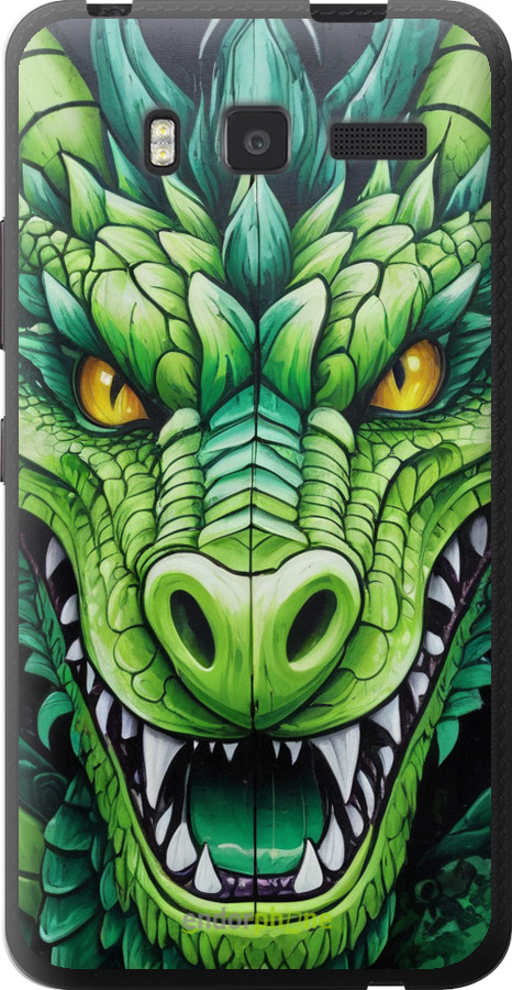 Силиконовый чехол Зелёный дракон для Lenovo A916 - 5816u-450 изображение 