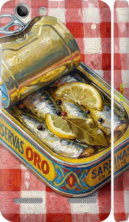 3D пластиковый матовый чехол Vintage Sardine Tin Phone для Lenovo K5 Plus - 6772m-278 изображение 