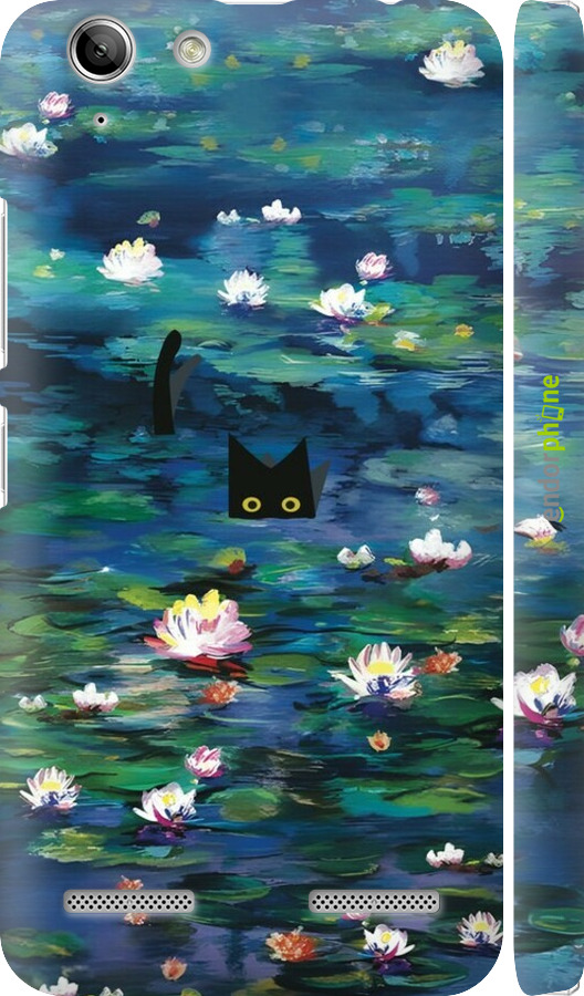 3D пластиковый матовый чехол Чехол с изображением водяных лилий Моне и кошек для Lenovo K5 Plus - 6399m-278 изображение 