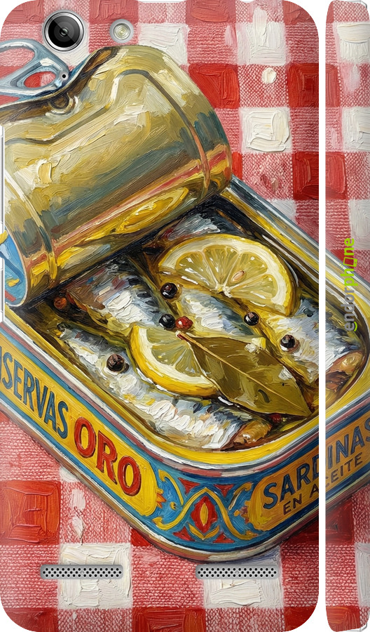 3D пластиковый матовый чехол Vintage Sardine Tin Phone для Lenovo K5 Plus - 6772m-278 изображение 