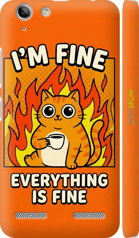 3D пластиковый матовый чехол Funny Cat для Lenovo K5 Plus - 6786m-278 изображение 