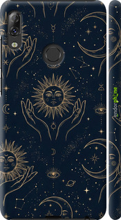 3D пластиковый матовый чехол 'Celestial Harmony: Sun & Moon Gold Mystic Pattern' для Lenovo K5 Pro изображение 3