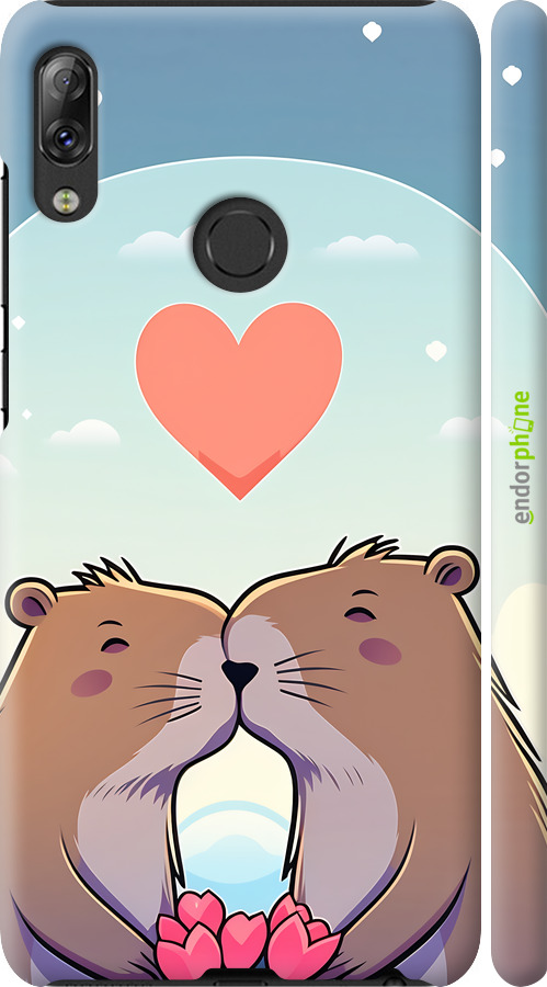 3D пластиковий матовий чехол Капібара кохання для Lenovo K5 Pro - 6027m-1608 изображение 