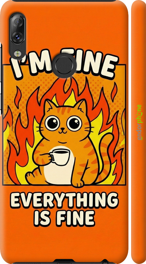 3D пластиковый матовый чехол Funny Cat для Lenovo K5 Pro - 6786m-1608 изображение 