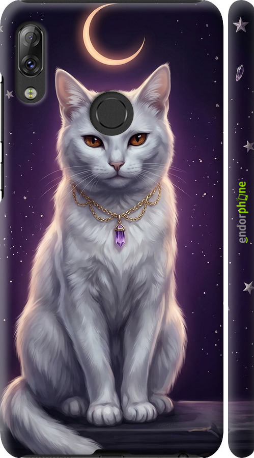 3D пластиковий матовий чехол Mystic White Cat Gothic Dark Purple Gold для Lenovo K5 Pro - 6805m-1608 изображение 