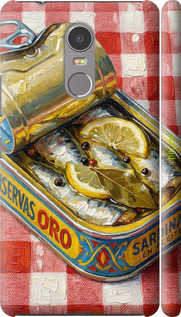 3D пластиковый матовый чехол Vintage Sardine Tin Phone для Lenovo K6 Note - 6772m-453 изображение 