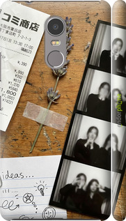 3D пластиковый матовый чехол Aesthetic Scrapbook Collage для Lenovo K6 Note - 6773m-453 изображение 