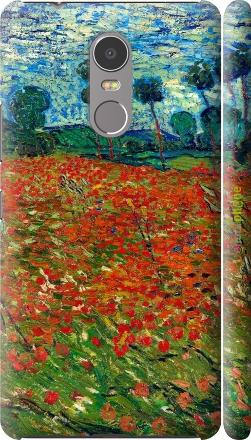 3D пластиковый матовый чехол Винсент Ван Гог-Маковое поле для Lenovo K6 Note - 6466m-453 изображение 