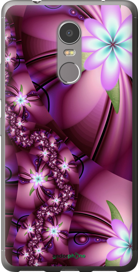 

2D пластиковий чохол "Квіткова мозаїка" для Lenovo K6 Note, Рожевий